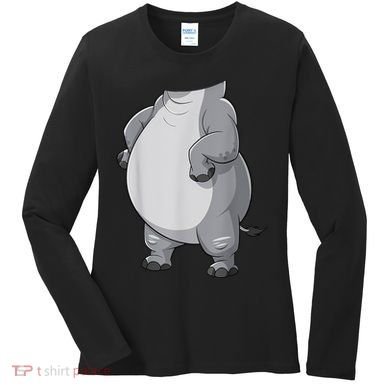 Hippo Hippopotamus Costume Women's Long Sleeve Shirt