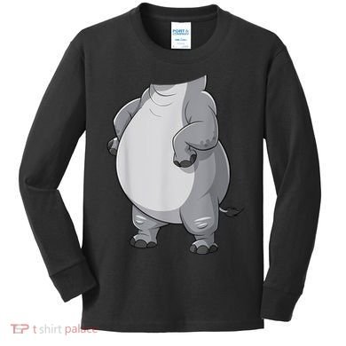 Hippo Hippopotamus Costume Kids Long Sleeve Shirt