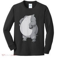 Hippo Hippopotamus Costume Kids Long Sleeve Shirt thumb 0