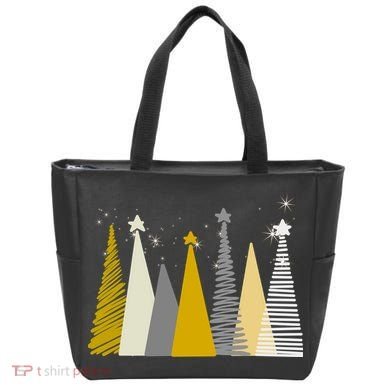 Happy Holidays Christmas Tree Festive Tote Bag