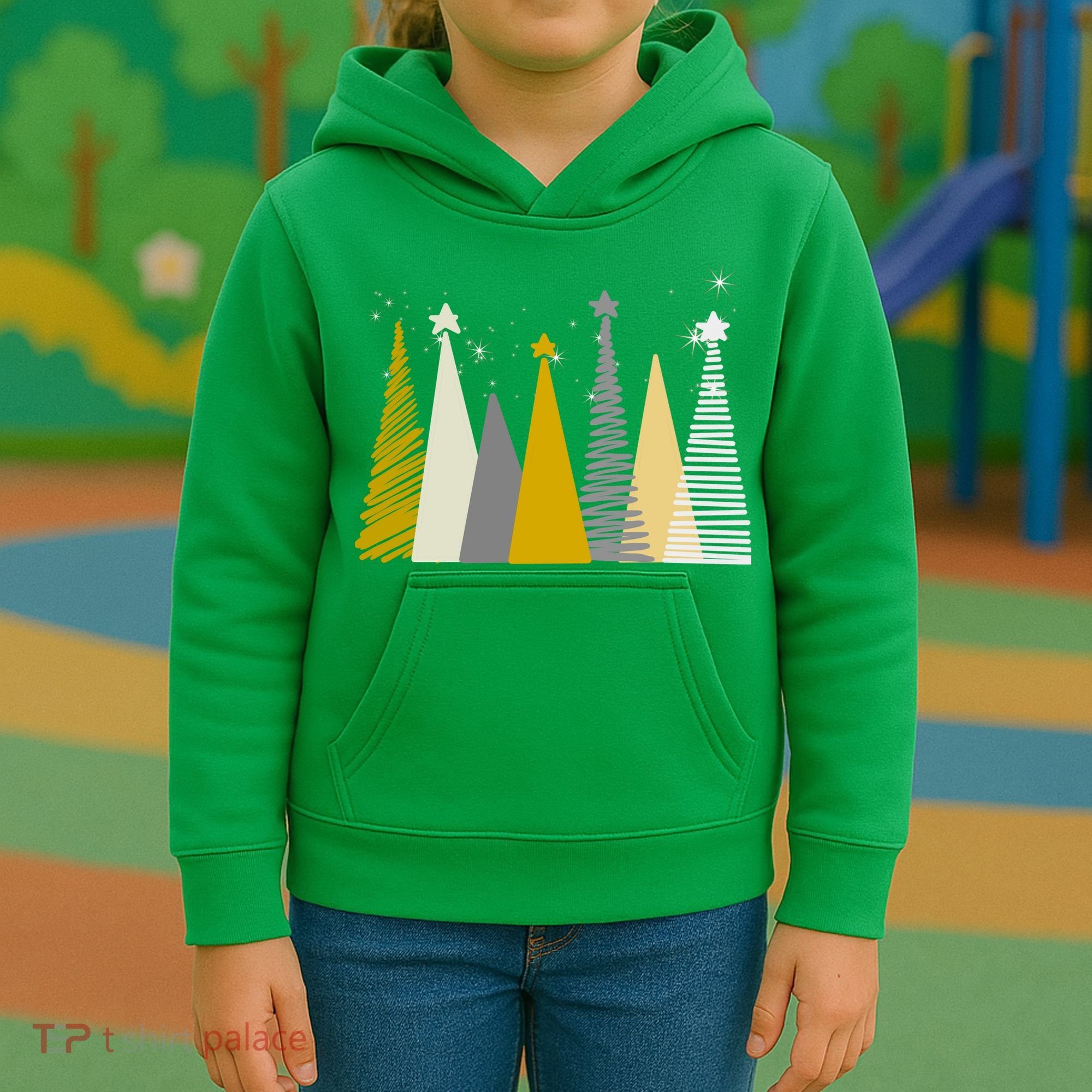 Happy Holidays Christmas Tree Festive Kids Hoodie