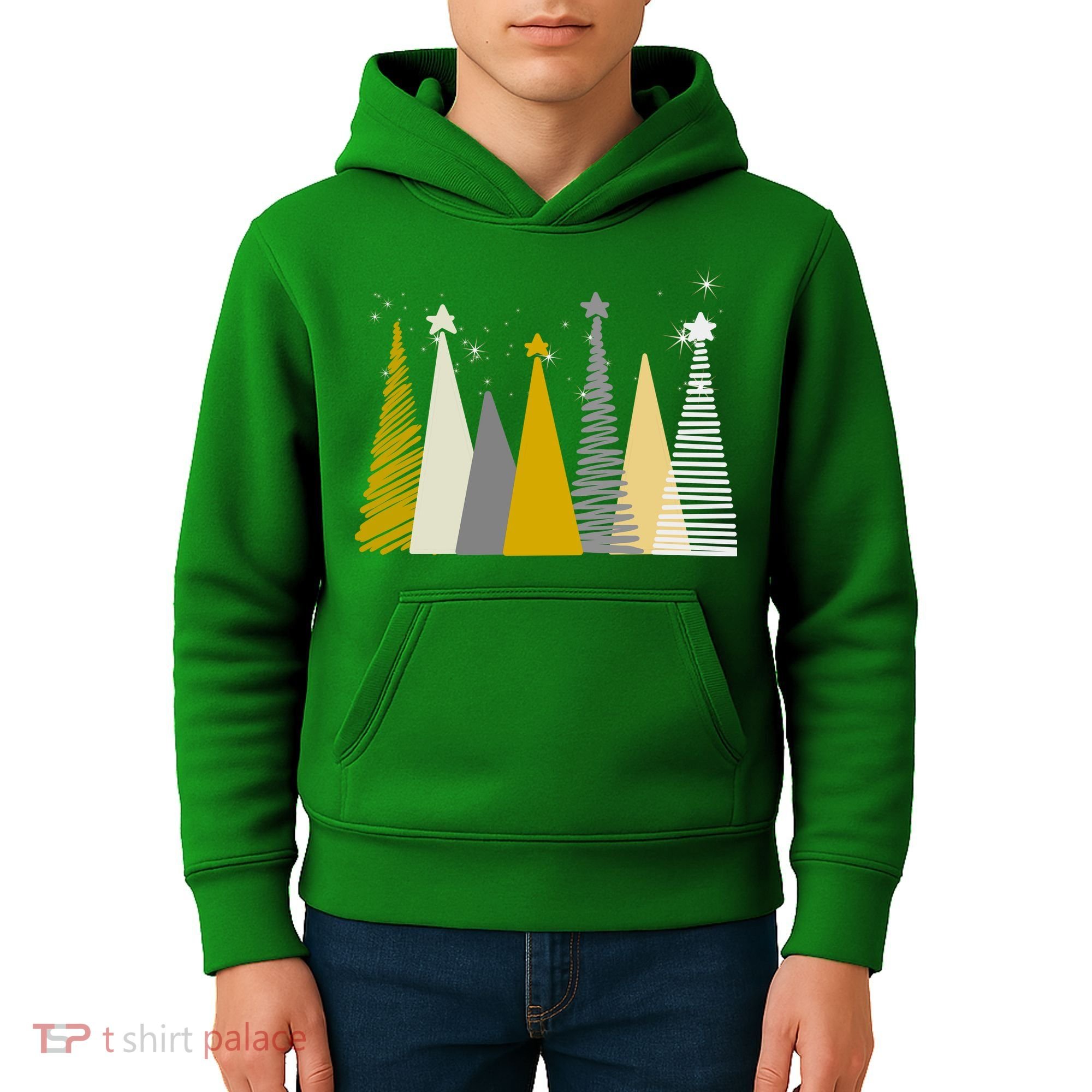 Happy Holidays Christmas Tree Festive Kids Hoodie