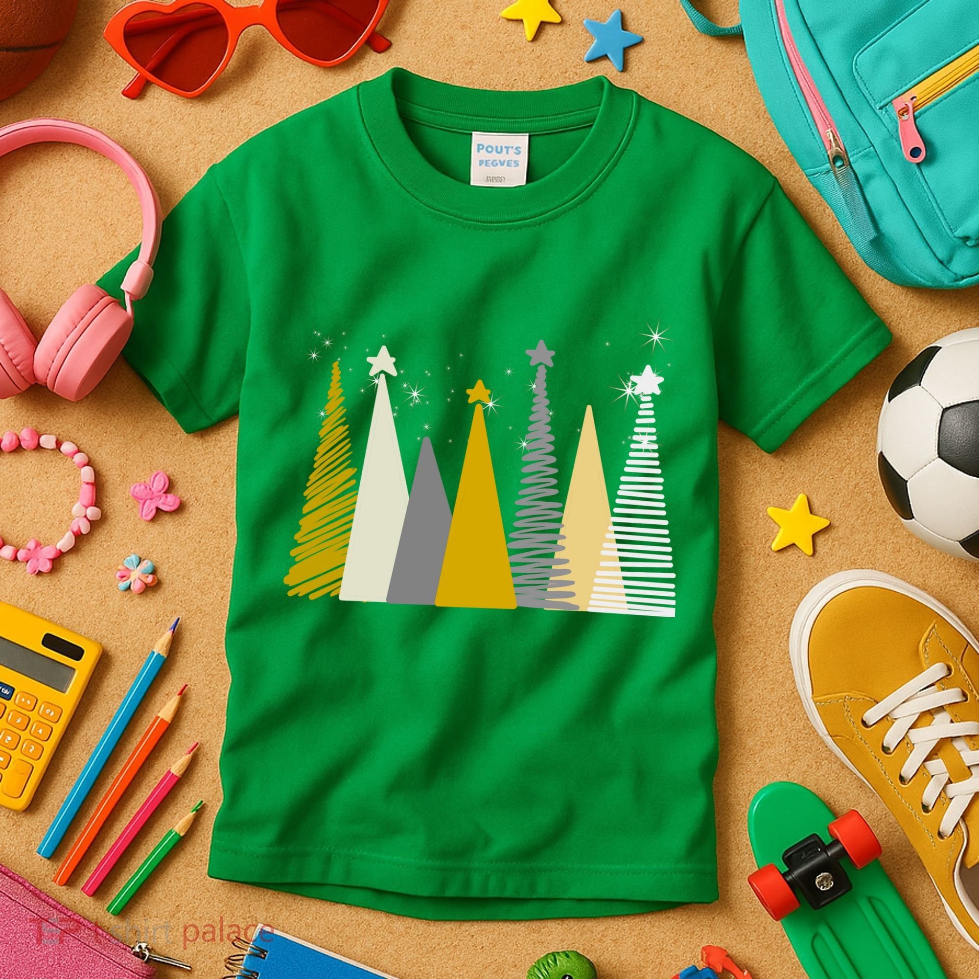 Happy Holidays Christmas Tree Festive Kids T-Shirt