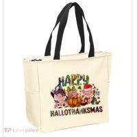 Happy Hallothanksmas Cute Pig Farm Animals Farmer Pig Lover Tote Bag thumb 2