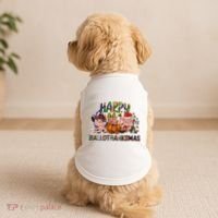 Happy Hallothanksmas Cute Pig Farm Animals Farmer Pig Lover Doggie Tank thumb 2