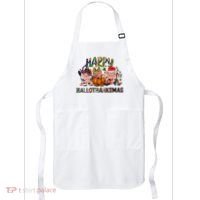 Happy Hallothanksmas Cute Pig Farm Animals Farmer Pig Lover Apron thumb 0