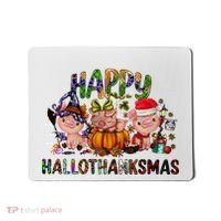 Happy Hallothanksmas Cute Pig Farm Animals Farmer Pig Lover Mousepad thumb 0