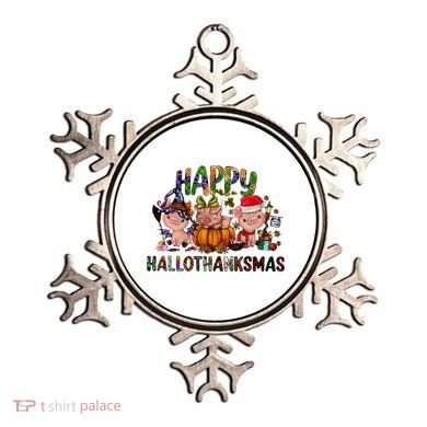 Happy Hallothanksmas Cute Pig Farm Animals Farmer Pig Lover Ornament