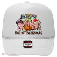 Happy Hallothanksmas Cute Pig Farm Animals Farmer Pig Lover Hat thumb 0