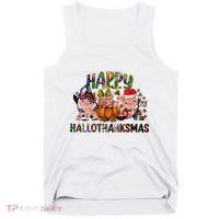 Happy Hallothanksmas Cute Pig Farm Animals Farmer Pig Lover Tank Top thumb 0