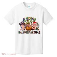 Happy Hallothanksmas Cute Pig Farm Animals Farmer Pig Lover Kids T-Shirt thumb 0