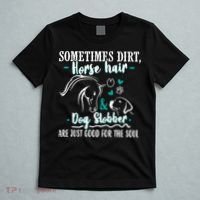 Horse Hair Dog Slobber Gift Riding Horse Cool Gift T-Shirt thumb 5