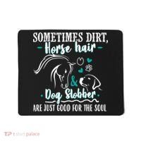 Horse Hair Dog Slobber Gift Riding Horse Cool Gift Mousepad thumb 0