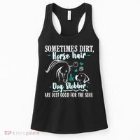 Horse Hair Dog Slobber Gift Riding Horse Cool Gift Women's Tank Top thumb 0