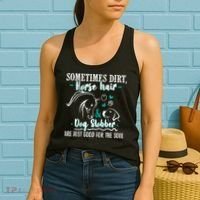 Horse Hair Dog Slobber Gift Riding Horse Cool Gift Women's Tank Top thumb 2