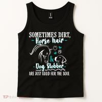 Horse Hair Dog Slobber Gift Riding Horse Cool Gift Tank Top thumb 2