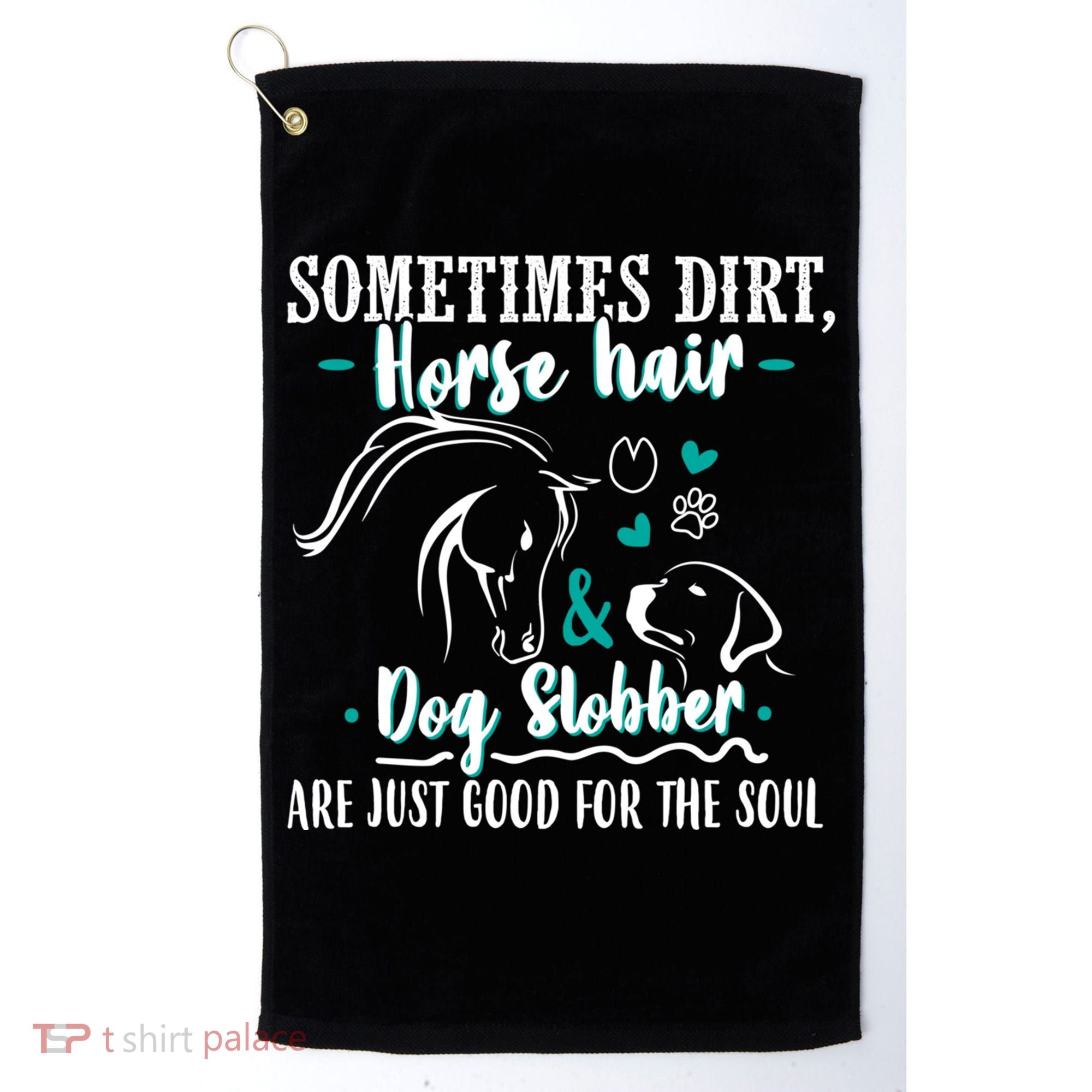 Horse Hair Dog Slobber Gift Riding Horse Cool Gift Golf Towel