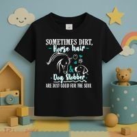 Horse Hair Dog Slobber Gift Riding Horse Cool Gift Toddler T-Shirt thumb 3