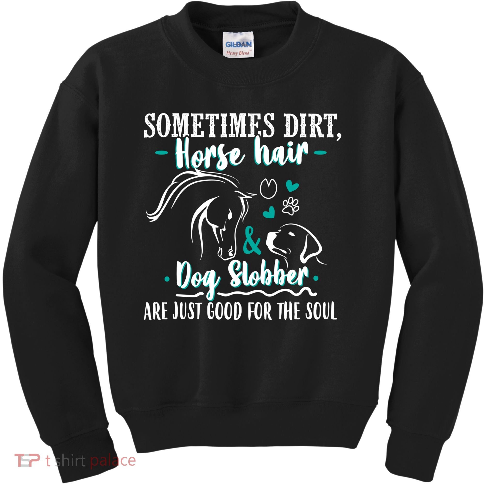 Horse Hair Dog Slobber Gift Riding Horse Cool Gift Kids Sweatshirt