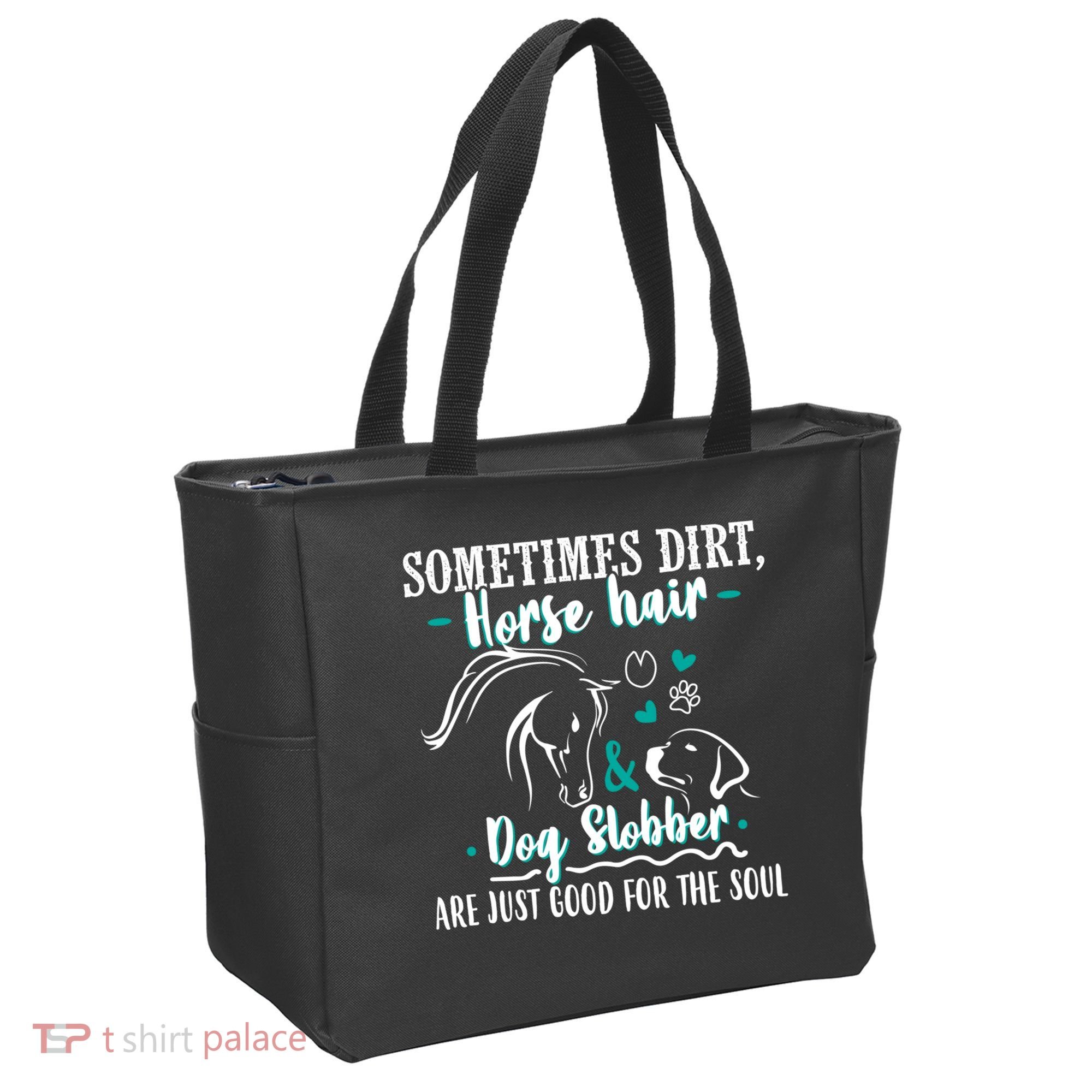 Horse Hair Dog Slobber Gift Riding Horse Cool Gift Tote Bag