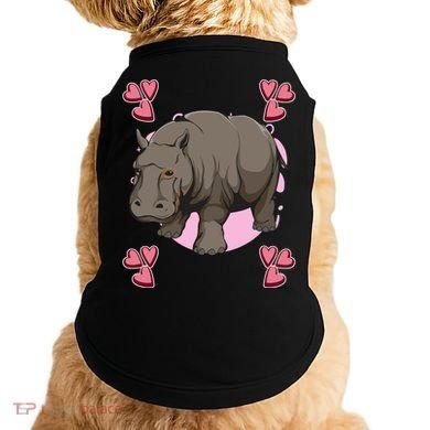 Hippo Heart Design Hippopotamus Stuff Hippos Gift Doggie Tank