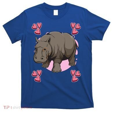 Hippo Heart Design Hippopotamus Stuff Hippos Gift T-Shirt