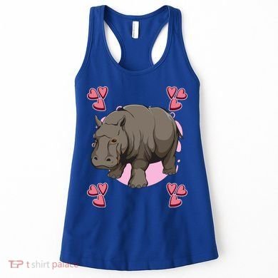 Hippo Heart Design Hippopotamus Stuff Hippos Gift Women's Tank Top