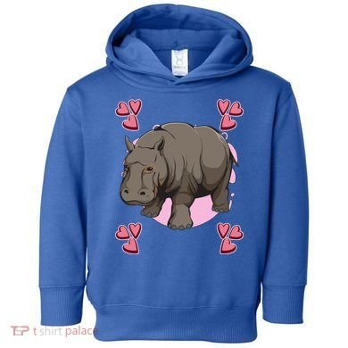 Hippo Heart Design Hippopotamus Stuff Hippos Gift Toddler Hoodie