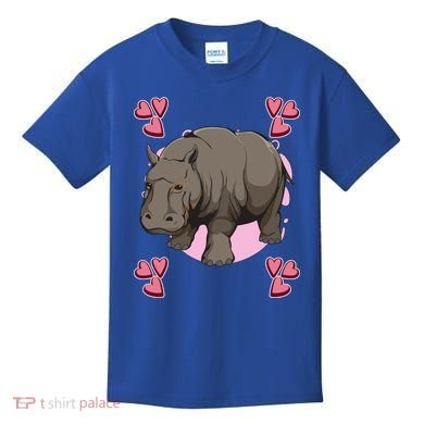 Hippo Heart Design Hippopotamus Stuff Hippos Gift Kids T-Shirt