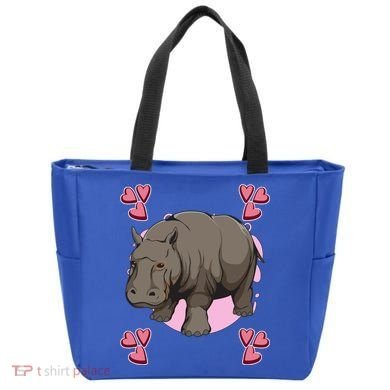 Hippo Heart Design Hippopotamus Stuff Hippos Gift Tote Bag