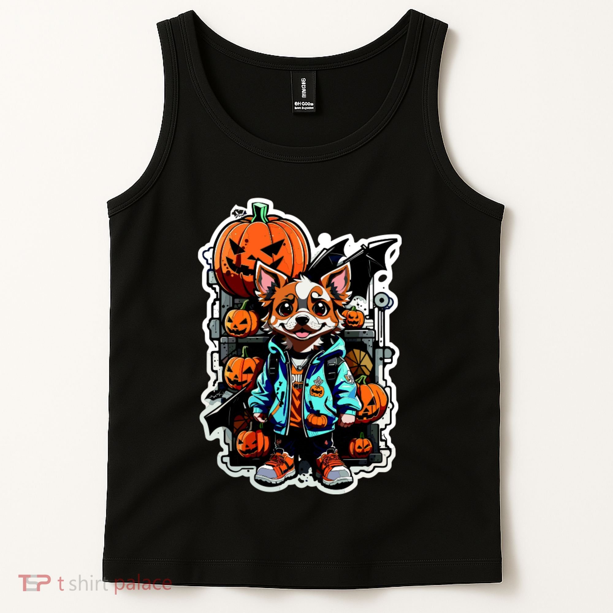 Hip Halloween Dog Tank Top