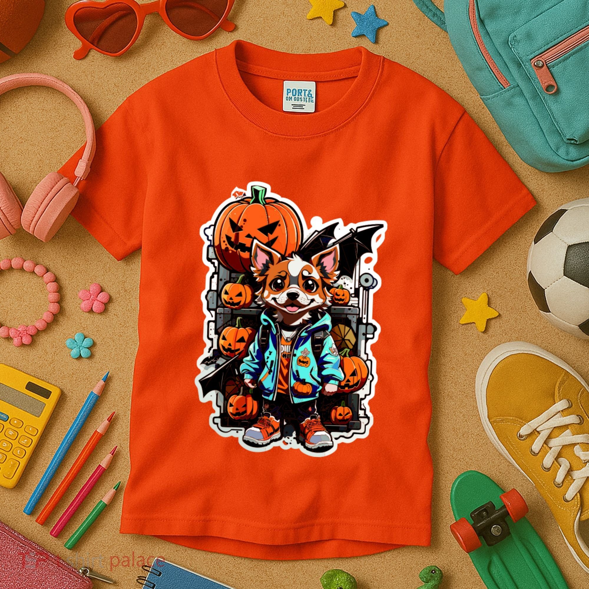 Hip Halloween Dog Kids T-Shirt