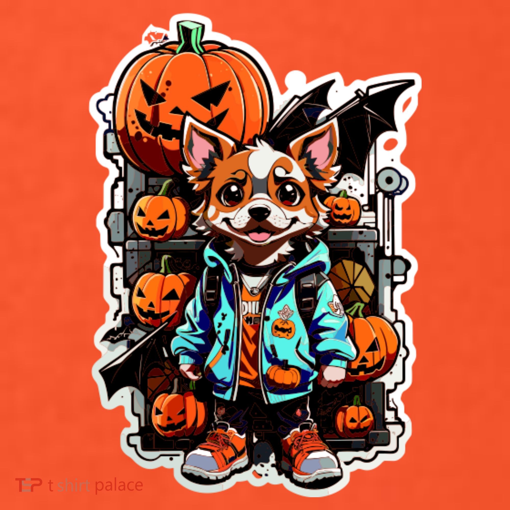 Hip Halloween Dog Kids T-Shirt