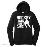 Hockey Hair Dont Care Funny Hockey Great Gift Women's Hoodie thumb 0
