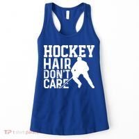 Hockey Hair Dont Care Funny Hockey Great Gift Women's Tank Top thumb 0