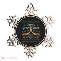 Happy Hockey Days Ugly Christmas Sweater Ornament thumb 0
