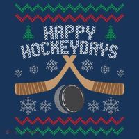 Happy Hockey Days Ugly Christmas Sweater Sweatshirt thumb 3