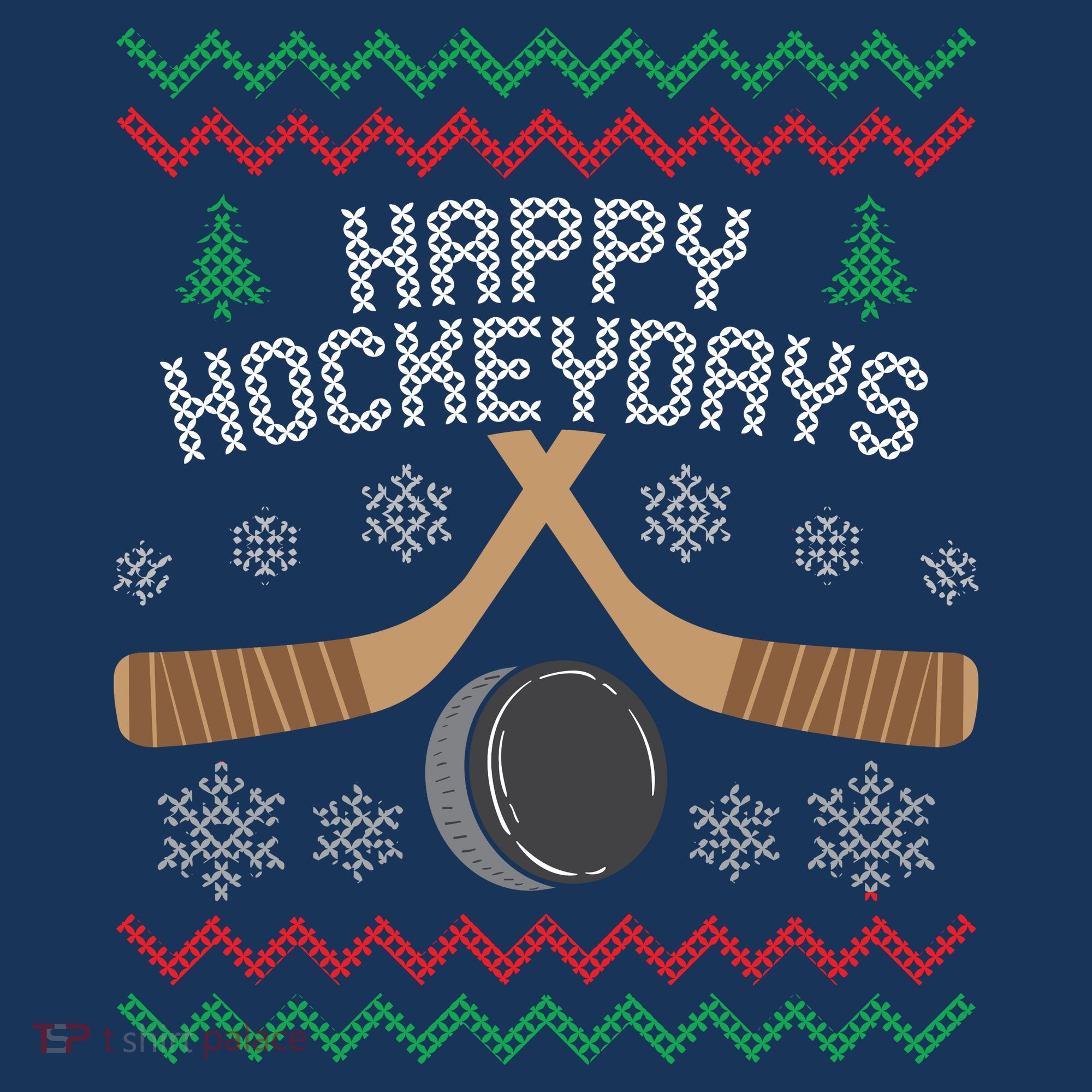 Happy Hockey Days Ugly Christmas Sweater Beanie