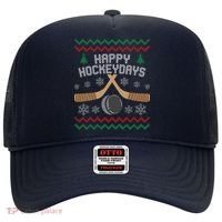 Happy Hockey Days Ugly Christmas Sweater Hat thumb 0