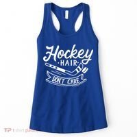 Hockey Hair Dont Care Meaningful Gift Cute Ice Hockey Gift Women's Tank Top thumb 0