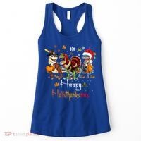Happy Hallothanksmas Dinosaurs T Rex Turkey Costume Gift Women's Tank Top thumb 0