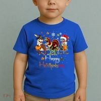 Happy Hallothanksmas Dinosaurs T Rex Turkey Costume Gift Toddler T-Shirt thumb 2