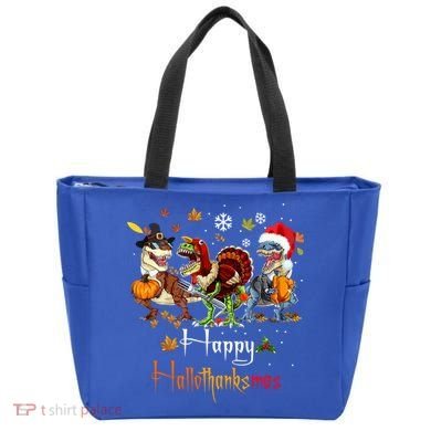 Happy Hallothanksmas Dinosaurs T Rex Turkey Costume Gift Tote Bag
