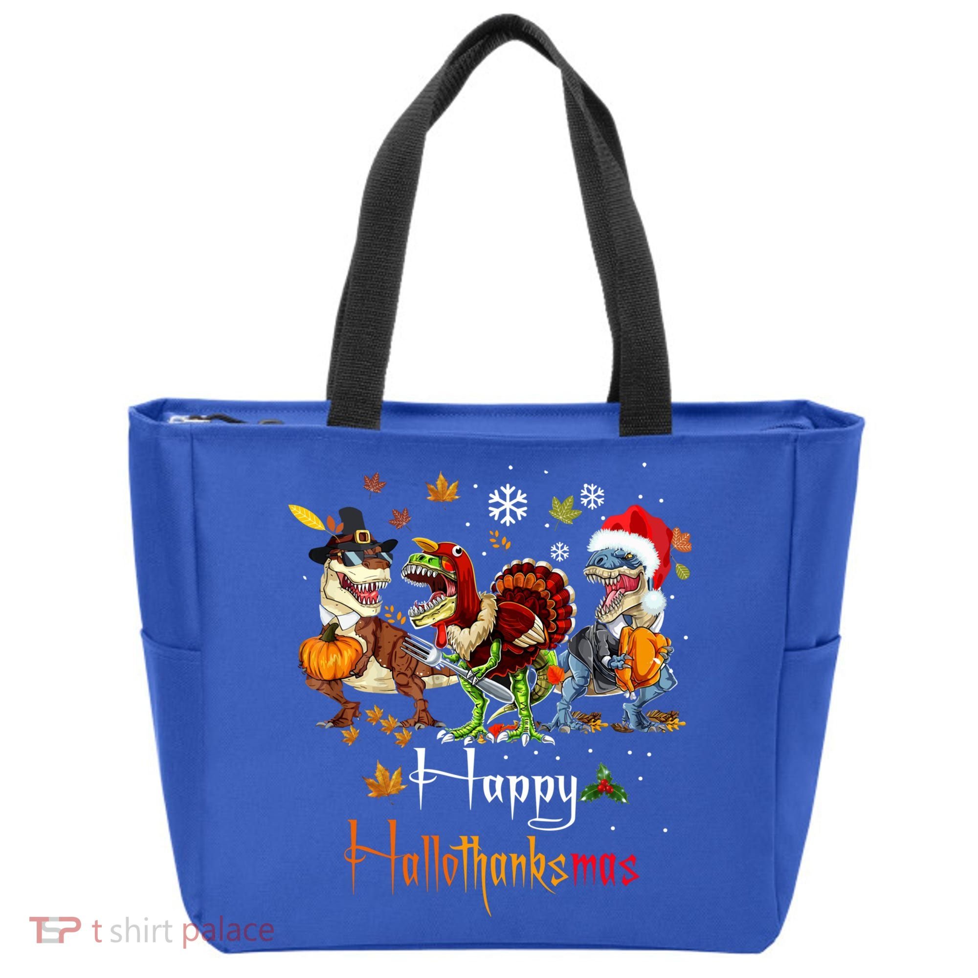 Happy Hallothanksmas Dinosaurs T Rex Turkey Costume Gift Tote Bag