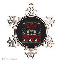 Happy Hockey Days Funny Ugly Christmas Sweater Gift Ornament thumb 0