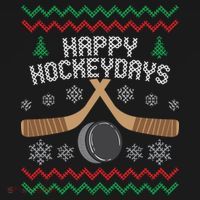 Happy Hockey Days Ugly Christmas Cool Gift Cool Gift USA-Made Doggie Bandana thumb 2