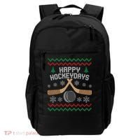 Happy Hockey Days Ugly Christmas Cool Gift Cool Gift Backpack thumb 0