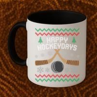 Happy Hockey Days Ugly Christmas Cool Gift Cool Gift Coffee Mug thumb 2