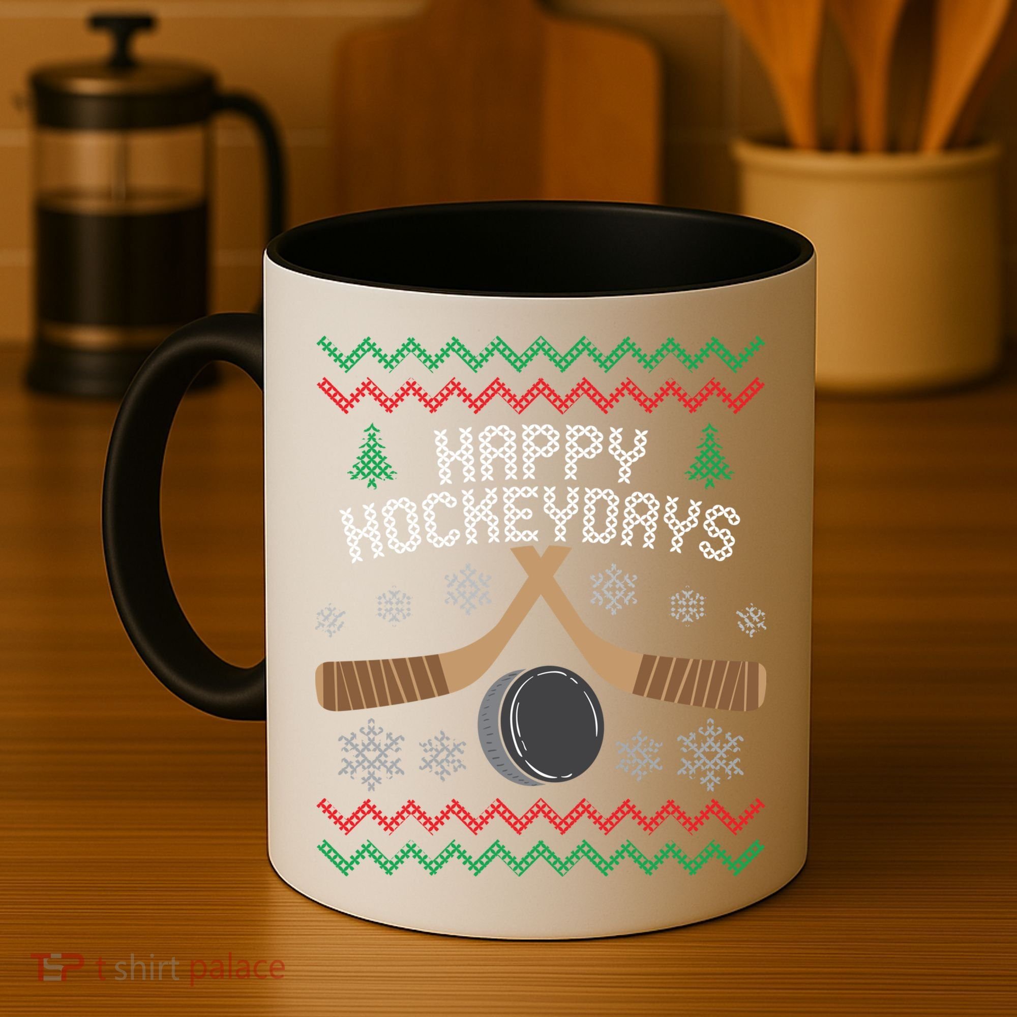 Happy Hockey Days Ugly Christmas Cool Gift Cool Gift Coffee Mug