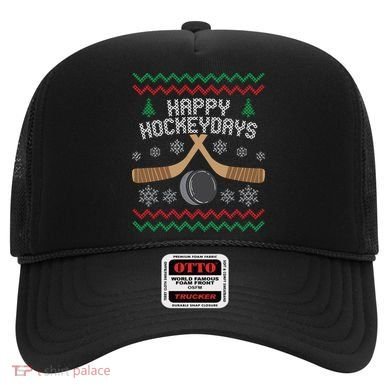 Happy Hockey Days Ugly Christmas Cool Gift Cool Gift Hat
